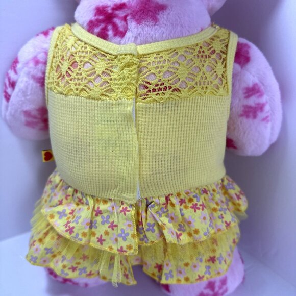 Build-A-Bear Workshops Teddy Bear Pink Snowflakes Plush Animal 17"Coquette Dress - Picture 11 of 12